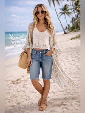 Hudson Bermuda Cutoff Shorts Size 29 | Effortless Chic Summer Denim